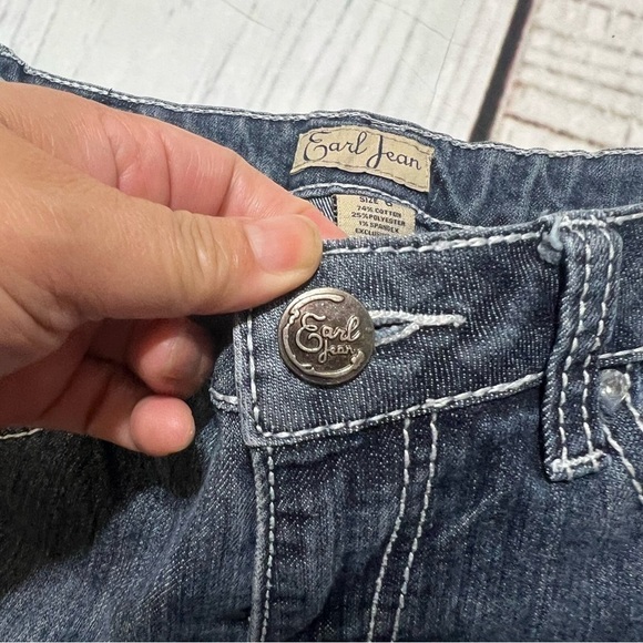 EARL JEANS embellished boot cut jeans fading distress size 6 Vintage Y2K EUC - Picture 7 of 15